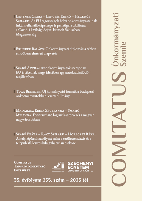 COMITATUS Önkormányzati Szemle – 35. évfolyam 255. szám – 2025 tél